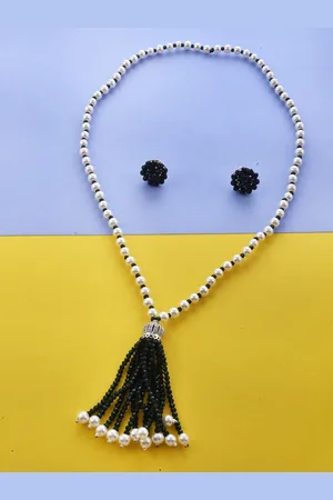 The Pari Gold-Plated AD & Crystal Beaded Jewellery Set