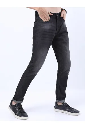 Ketch Men Charcoal Slim Fit Light Fade Stretchable Jeans