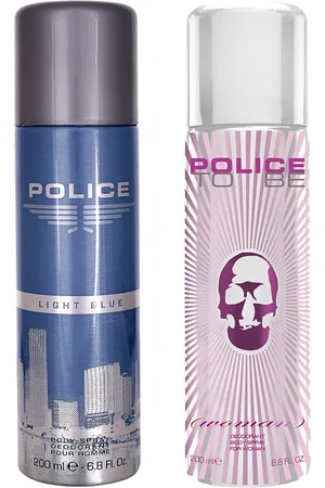 Police Men & Women Pack of 2 Deodorants - Light Blue + To Be Woman - 200ml each