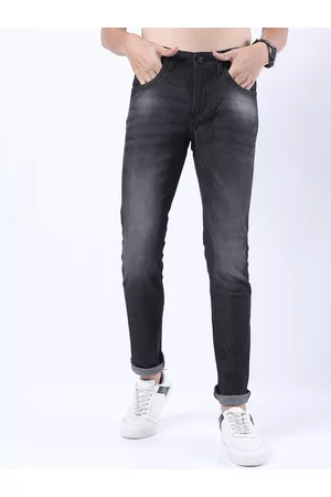 Ketch Men Charcoal Slim Fit Light Fade Stretchable Jeans