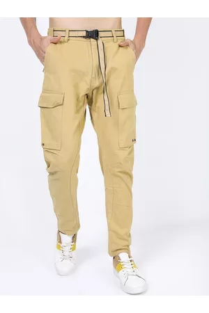 Ketch Men Beige Cargos Trousers