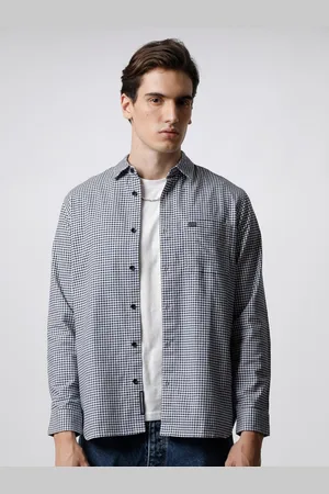 The Bear House Men Checked Cotton Slim Fit Casual Shirt
