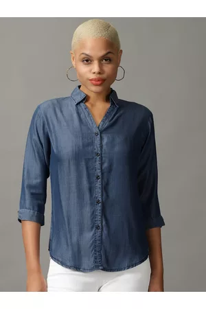 Buy Men Blue Slim Fit Print Full Sleeves Casual Shirt Online - 679081 |  Peter England