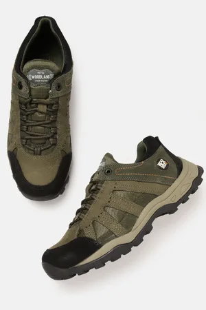 Woodland Men Colourblocked Leather Sneakers