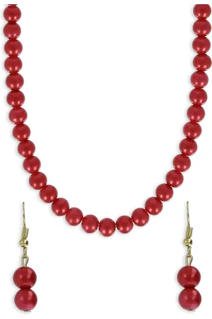 Akshara Clothing Girls Gold-Plated Beaded Jewellery Set