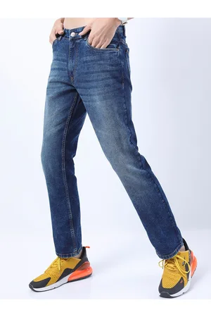 Ketch Men Blue Straight Fit Light Fade Stretchable Jeans