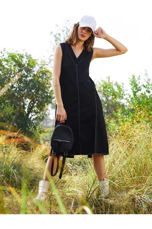 ATHENA Denim A-Line Dress