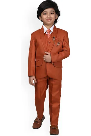 DKGF FASHION Boys Single-Breasted 5-Piece Suit