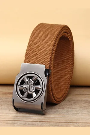ZORO Men Brown Woven Design Belt