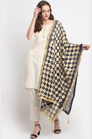 GLAM STORY Checked Dupatta