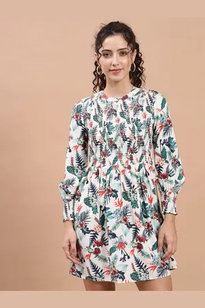 BEATNIK Floral Print A-Line Dress
