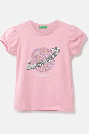 Benetton Embellished Embellished Cotton Top
