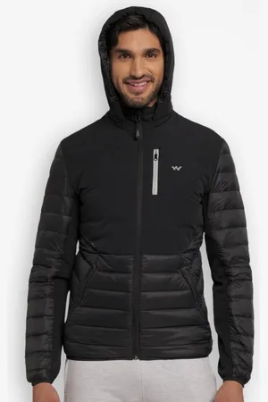 Wildcraft Men Black Down Fill Water Resistant Outdoor Quilted Jacket
