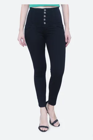 FCK-3 Women Cotton Cigarette Slim Fit High-Rise Stretchable Jeans