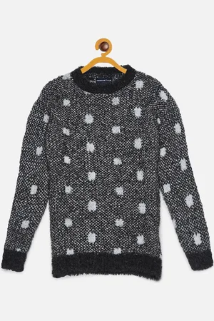 Crimsoune Club Girls Printed Pullover with Fuzzy Detail