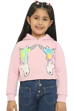 Nauti Nati Girls Printed Hooded Sweatshirt