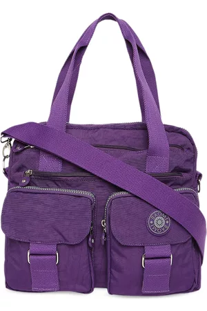 BAOMI Purple Shopper Handheld Bag with Tasselled
