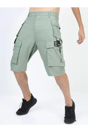 Ketch Men Grey Cargo Shorts