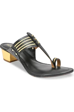 Rocia Open Back Ethnic Block Heels