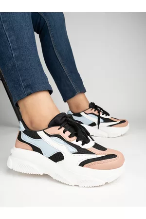 Shoetopia Girls Colourblocked Lightweight Sneakers