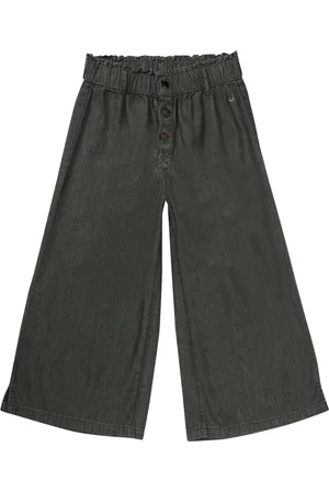 Gini and Jony Girls Solid Flared Denim Culottes Trousers