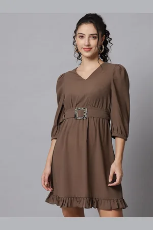 BEATNIK V- Neck Above Knee Dress