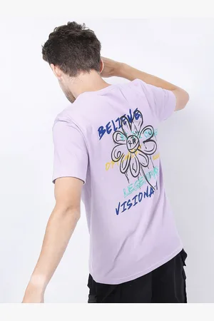Ketch Men Pink Printed Slim Fit T-shirt