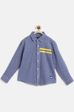 TALES & STORIES Boys Cotton Checked Casual Shirt