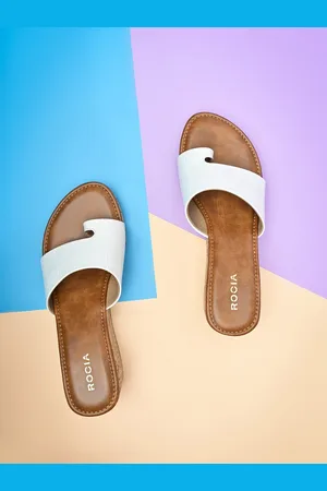Rocia White & Brown Wedge Heels