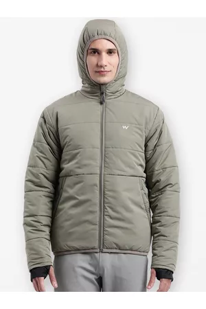 Wildcraft Men Olive Green Water Resistant Outdoor Hooded Padded Jacket