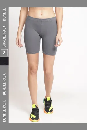 Jinfo Women Pack Of 2 Cotton Cycling Shorts