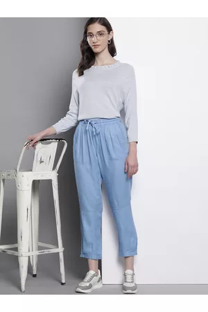 Ganni Herringbone Suiting Relaxed Pleated Trousers - Square