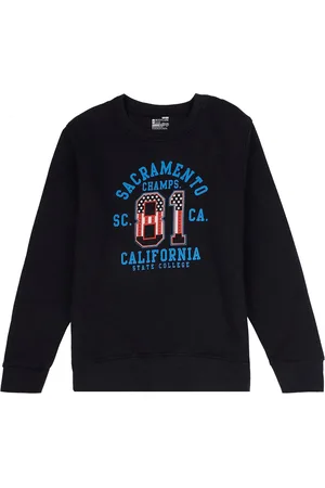 BodyCare Boys Typography Printed Cotton Pullover Sweatshirt