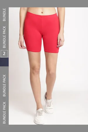 Jinfo Women Pack Of 2 Cotton Cycling Sports Shorts