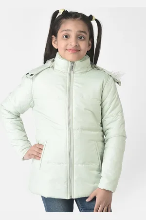 Crimsoune Club Girls Longline Hooded Pure Cotton Padded Jacket