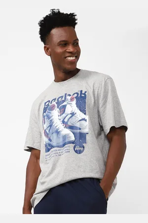 Reebok Men Pure Cotton Typography Printed T-shirt