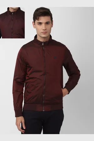 V Dot Men Maroon Reversible Bomber Jacket