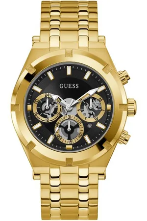 Guess Men Gold-Plated Analogue Watch GW0260G2