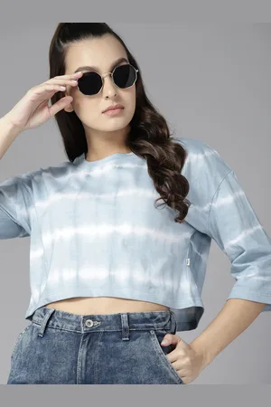 Roadster The Lifestyle Co. Tie & Dye Boxy Crop T-shirt