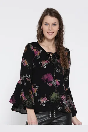 Sera Women Black Printed Top