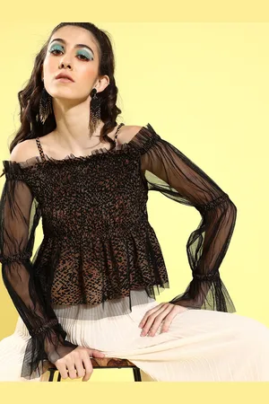 KASSUALLY Women Chic Brown Animal Print Top