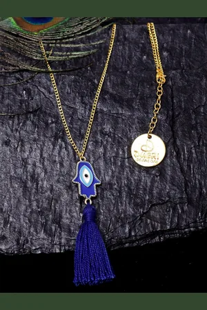 DUGRISTYLE Gold-Plated Evil Eye Necklace