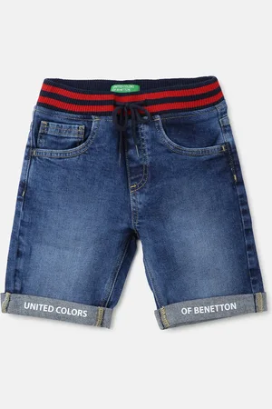 Benetton Boys Cotton Washed Denim Shorts