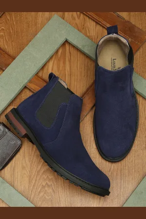 LOUIS STITCH Men Mid-Top Suede Chelsea Boots