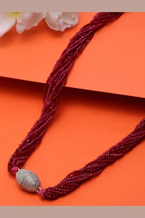 DUGRISTYLE Crystals Layered Necklace