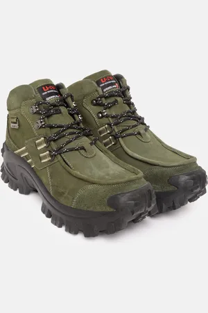 Woodland Men Mid-Top Leather Sneakers