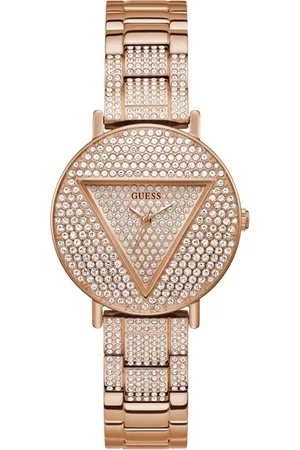 Guess Women Embellished Dial & Bracelet Style Straps Analogue Watch GW0512L3