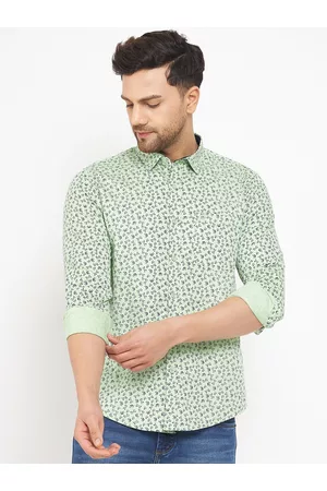 Duke Men Printed Slim Fit Knitted Cotton Casual Shirt