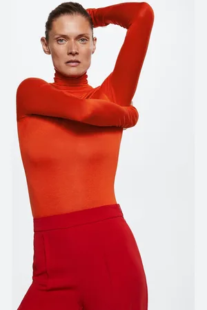 MANGO Women High Neck T-shirt