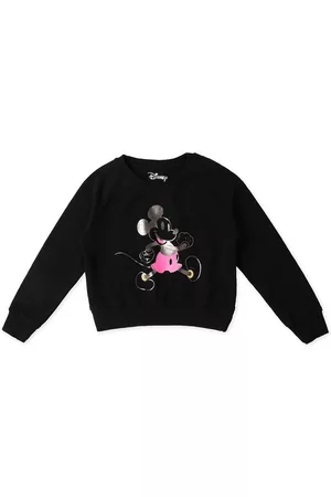 Pepe Jeans Girls Mickey Mouse Printed Cotton Pullover Sweatshirt